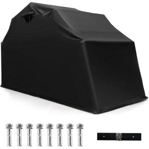 image:imageGoplus Motorcycle Shed Outdoor Motorcycle Storage Shelter with 600D Oxford Fabric Waterproof Cover 2 Rollup Side Windows Expansion Bolts Heavy Duty Motor Cycle Tent 136 x 54 x 75