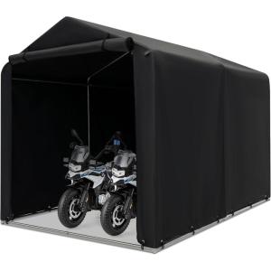 image:imageGoplus Portable Shed 7 x 52 x 54 Ft Heavy Duty Motorcycle Shed wRollUp Zipper Door Metal Frame Waterproof Cover amp Wind Rope Outdoor Storage Tent Shelter for Bike Garden Tools