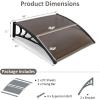 image:imageGoplus Awnings for Doors 40 x 40 Window Awning with Rain Snow Sunlight UV Protection UPF 50Hollow Sheet Outdoor Overhead Awning Canopy Exterior Polycarbonate Awnings for Patio Porch DeckCoffee