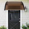 image:imageGoplus Awnings for Doors 40 x 40 Window Awning with Rain Snow Sunlight UV Protection UPF 50Hollow Sheet Outdoor Overhead Awning Canopy Exterior Polycarbonate Awnings for Patio Porch DeckTawny