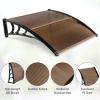 image:imageGoplus Awnings for Doors 40 x 40 Window Awning with Rain Snow Sunlight UV Protection UPF 50Hollow Sheet Outdoor Overhead Awning Canopy Exterior Polycarbonate Awnings for Patio Porch DeckTawny