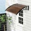 image:imageGoplus Awnings for Doors 40 x 40 Window Awning with Rain Snow Sunlight UV Protection UPF 50Hollow Sheet Outdoor Overhead Awning Canopy Exterior Polycarbonate Awnings for Patio Porch DeckTawny