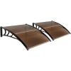 image:imageGoplus Awnings for Doors 40 x 40 Window Awning with Rain Snow Sunlight UV Protection UPF 50Hollow Sheet Outdoor Overhead Awning Canopy Exterior Polycarbonate Awnings for Patio Porch DeckTawny