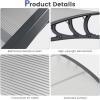 image:imageGoplus Awnings for Doors 40 x 40 Window Awning with Rain Snow Sunlight UV Protection UPF 50Hollow Sheet Outdoor Overhead Awning Canopy Exterior Polycarbonate Awnings for Patio Porch DeckClear with Gray Bracket