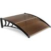 image:imageGoplus Awnings for Doors 40 x 40 Window Awning with Rain Snow Sunlight UV Protection UPF 50Hollow Sheet Outdoor Overhead Awning Canopy Exterior Polycarbonate Awnings for Patio Porch DeckTawny
