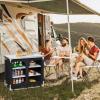 image:imageGoplus Camping Table with Storage Aluminum Portable Camp Kitchen Cabinet Table with Carrying Bag Lightweight Outdoor Cooking Table for Picnic Tailgating Beach BBQ Party RV Black