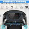 image:imageGoplus Folding Treadmill Compact Superfit Treadmill with APP Control Blue Tooth Speaker 12 Preset Programs LED Display and Device Holder Walking Running Machine for Home OfficeBlack