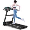 image:imageGoplus Folding Treadmill Compact Superfit Treadmill with APP Control Blue Tooth Speaker 12 Preset Programs LED Display and Device Holder Walking Running Machine for Home OfficeBlack