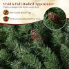 image:imageGoplus 60 Inch Large PreLit Christmas Wreath Lighted Artificial Winter Xmas Wreaths for Front Door with 200 LED Warm White Lights 680 PVC Branch Tips 24 Pine Cones for Windows Wall Mantel DecorGreen