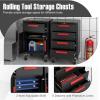 image:imageGoplus Garage Cabinets and Storage System 6Piece Garage Organization Cabinets Set with Rubber Wood Worktop Pegboard 2 Rolling Chests Lockers Tool Storage Chest for Workshop 815 x 185 x 76
