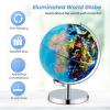 image:imageGoplus Illuminated Globes of The World with Stand 9 Rotating 3 in 1 World Globe wConstellation Stars LED Night Light Geography Globe for Office Decorative