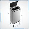 image:imageGoplus Stainless Steel Trash Can 13 Gallon Automatic Motion Sensor Garbage Can with Stayon Lid and Soft Closure Elevated Tall Waste Bin with Detachable Legs for Kitchen Office Silver
