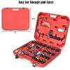 image:imageGoplus 28Piece Universal Radiator Pressure Tester Vacuum Type Cooling System Tool Kit wCarrying Case Red Case
