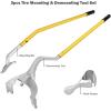 image:imageGoplus Tire Changer 175 to 24 Steel Tire Mount Demount Tool Kit Tubeless Truck Bead Breaker Manual Tire Changing Tools BlueYellow