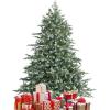 image:imageGoplus 6FT Artificial Christmas Tree Feel Real Unlit Hinged Xmas Spruce Tree w 892 Mixed PE amp PVC Branch Tips Metal Stand Wintry Indoor Decoration for Holiday Festival