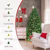 image:imageGoplus 6ft PreLit Artificial Christmas Tree Quick One Plug Hinged Xmas Pine Tree w 828 PVC Tips 350 LED Lights 8 Lighting Flash Modes Easy Assembly6 FT