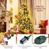 image:imageGoplus 6ft PreLit Artificial Christmas Tree Quick One Plug Hinged Xmas Pine Tree w 828 PVC Tips 350 LED Lights 8 Lighting Flash Modes Easy Assembly6 FT