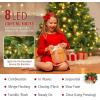 image:imageGoplus 6ft PreLit Artificial Christmas Tree Quick One Plug Hinged Xmas Pine Tree w 828 PVC Tips 350 LED Lights 8 Lighting Flash Modes Easy Assembly6 FT