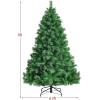 image:imageGoplus 6ft PreLit Artificial Christmas Tree Quick One Plug Hinged Xmas Pine Tree w 828 PVC Tips 350 LED Lights 8 Lighting Flash Modes Easy Assembly6 FT