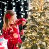 image:imageGoplus 6ft Prelit Pencil Christmas Tree Snow Flocked Artificial Slim Tree w 250 Warm White LED Lights Metal Stand Skinny Xmas Tree for Indoor Holiday Decor