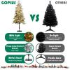 image:imageGoplus 6ft Prelit Pencil Christmas Tree Snow Flocked Artificial Slim Tree w 250 Warm White LED Lights Metal Stand Skinny Xmas Tree for Indoor Holiday Decor