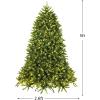 image:imageGoplus 6ft Unlit Artificial Christmas Tree Premium Hinged Fir Tree Easy Assembly with Metal Stand Xmas Dcor for Indoor and OutdoorPrelit