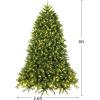 image:imageGoplus 6ft Unlit Artificial Christmas Tree Premium Hinged Fir Tree Easy Assembly with Metal Stand Xmas Dcor for Indoor and OutdoorPrelit