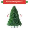 image:imageGoplus 6ft Unlit Artificial Christmas Tree Premium Hinged Fir Tree Easy Assembly with Metal Stand Xmas Dcor for Indoor and OutdoorUnlit
