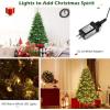 image:imageGoplus 75FT PreLit Christmas Tree Artificial Spruce Hinged Tree w 540 LED Lights and Pine Cones Xmas Tree for Indoor Decor