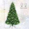 image:imageGoplus 75FT PreLit Christmas Tree Artificial Spruce Hinged Tree w 540 LED Lights and Pine Cones Xmas Tree for Indoor Decor