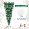 image:imageGoplus 75ft PreLit Upside Down Christmas Tree Inverted Hinged Xmas Tree with 400 Warm LED Lights 8 Lighting Modes 1100 PVC Branch Tips Artificial Decoration Tree for Indoor Home Office Party