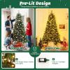 image:imageGoplus 7ft PreLit Artificial Christmas Tree Hinged Xmas Tree with 1188 Branch Tips 700 WarmWhite LED Lights Foldable Metal Stand for Festive Holiday Party Office Home Decor7ft