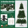 image:imageGoplus 7ft PreLit Artificial Christmas Tree Hinged Xmas Tree with 1188 Branch Tips 700 WarmWhite LED Lights Foldable Metal Stand for Festive Holiday Party Office Home Decor7ft