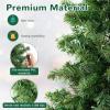 image:imageGoplus 7ft PreLit Christmas Tree Artificial Hinged Xmas Tree with 700 WarmWhite LED Lights 1188 Branch Tips Foldable Metal Stand for Office Home Decor7ft