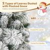 image:imageGoplus 7ft PreLit Pop Up Christmas Tree Collapsible Snow Flocked Artificial Xmas Tree with 680 PVC Tips amp Pine Needles 200 Warm White LED Lights Metal Stand Home Office Party Holiday Decoration7FT