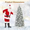 image:imageGoplus 7ft PreLit Pop Up Christmas Tree Collapsible Snow Flocked Artificial Xmas Tree with 680 PVC Tips amp Pine Needles 200 Warm White LED Lights Metal Stand Home Office Party Holiday Decoration6FT