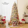 image:imageGoplus 7ft PreLit Pop Up Christmas Tree Collapsible Snow Flocked Artificial Xmas Tree with 680 PVC Tips amp Pine Needles 200 Warm White LED Lights Metal Stand Home Office Party Holiday Decoration7FT