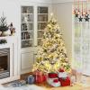 image:imageGoplus 7ft PreLit Snow Flocked Artificial Christmas Tree Hinged Xmas Tree with 300 WarmWhite LED Lights 1096 Branch Tips Pine Needles for Holiday Party Office Home Decor6ft
