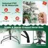 image:imageGoplus 7ft PreLit Snow Flocked Artificial Christmas Tree Hinged Xmas Tree with 300 WarmWhite LED Lights 1096 Branch Tips Pine Needles for Holiday Party Office Home Decor7ft