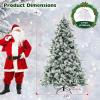 image:imageGoplus 7ft PreLit Snow Flocked Artificial Christmas Tree Hinged Xmas Tree with 300 WarmWhite LED Lights 1096 Branch Tips Pine Needles for Holiday Party Office Home Decor7ft