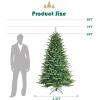 image:imageGoplus 7ft Prelit Christmas Tree Hinged Artificial Xmas Tree w 540 APP Controlled LED Lights 2324 PVC amp PE Branch Tips Indoor Holiday Festival Decoration for Residential Commercial Use
