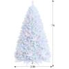 image:imageGoplus 7ft White Artificial Christmas Tree Hinged Unlit Full Xmas Pine Tree w 1156 Iridescent Branch Tips amp Metal Stand Quick SetUp for Indoor Home Office Holiday Decoration7ft