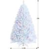 image:imageGoplus 7ft White Artificial Christmas Tree Hinged Unlit Full Xmas Pine Tree w 1156 Iridescent Branch Tips amp Metal Stand Quick SetUp for Indoor Home Office Holiday Decoration6 FT