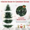 image:imageGoplus 8ft Prelit Artificial Christmas Tree Faux Hinged Xmas Tree with 450 Warm White LED Lights 1480 Branch Tips PE amp PVC Mixed Leaves for Holiday Home Office Decoration