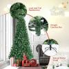 image:imageGoplus 8ft Prelit Artificial Christmas Tree Hinged Remote Control Xmas Tree w 9 Lighting Modes amp 600 Color Changing LED Lights Residential and Commercial Decoration for Indoor Holiday FestivalWarm Whitecolorful