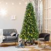 image:imageGoplus 8ft Prelit Artificial Christmas Tree Hinged Remote Control Xmas Tree w 9 Lighting Modes amp 600 Color Changing LED Lights Residential and Commercial Decoration for Indoor Holiday FestivalWarm Whitecolorful