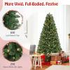 image:imageGoplus 8ft Prelit Artificial Christmas Tree Hinged Remote Control Xmas Tree w 9 Lighting Modes amp 600 Color Changing LED Lights Residential and Commercial Decoration for Indoor Holiday FestivalWarm White