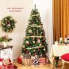 image:imageGoplus 8ft Prelit Artificial Christmas Tree Hinged Remote Control Xmas Tree w 9 Lighting Modes amp 600 Color Changing LED Lights Residential and Commercial Decoration for Indoor Holiday FestivalWarm White