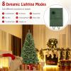 image:imageGoplus 8ft Prelit Artificial Christmas Tree Hinged Remote Control Xmas Tree w 9 Lighting Modes amp 600 Color Changing LED Lights Residential and Commercial Decoration for Indoor Holiday FestivalWarm White
