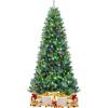 image:imageGoplus 8ft Prelit Artificial Christmas Tree Hinged Remote Control Xmas Tree w 9 Lighting Modes amp 600 Color Changing LED Lights Residential and Commercial Decoration for Indoor Holiday FestivalWarm Whitecolorful